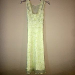 0 NEW w Tags Pastel Green Floral Midi Sun Dress